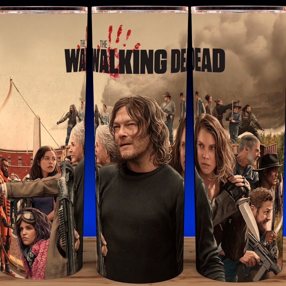 Daryl Dixon and Rick Grimes Horror Zombie Walking Dead Cup Mug Tumbler